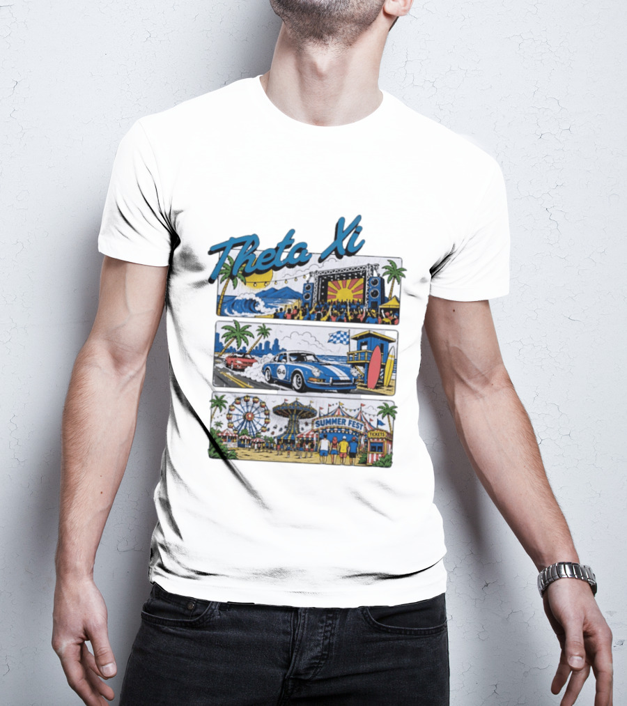 Theta Xi Summer Fest Beach Concert Car Show Ferris Wheel Tickets T-Shirt