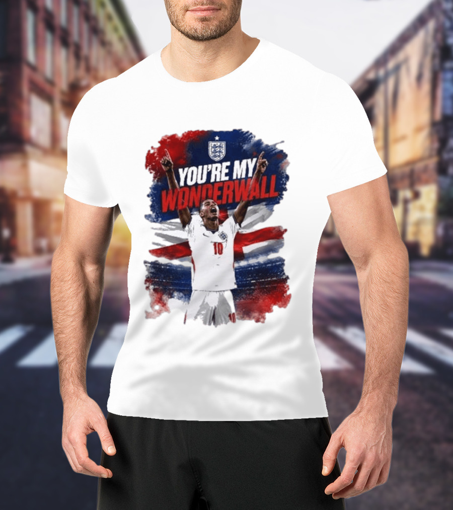 Jude Bellingham England National Team You're My Wonderwall England Flag Football Star Celebration T-Shirt