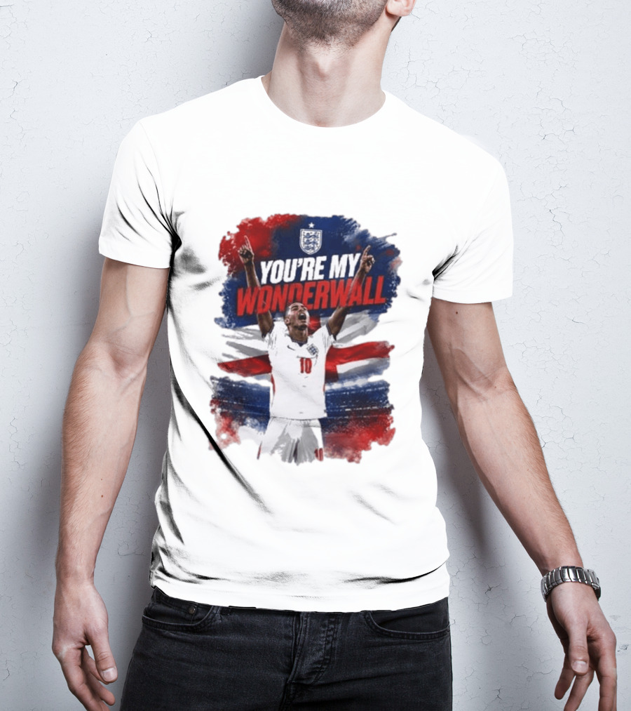 Jude Bellingham England National Team You're My Wonderwall England Flag Football Star Celebration T-Shirt