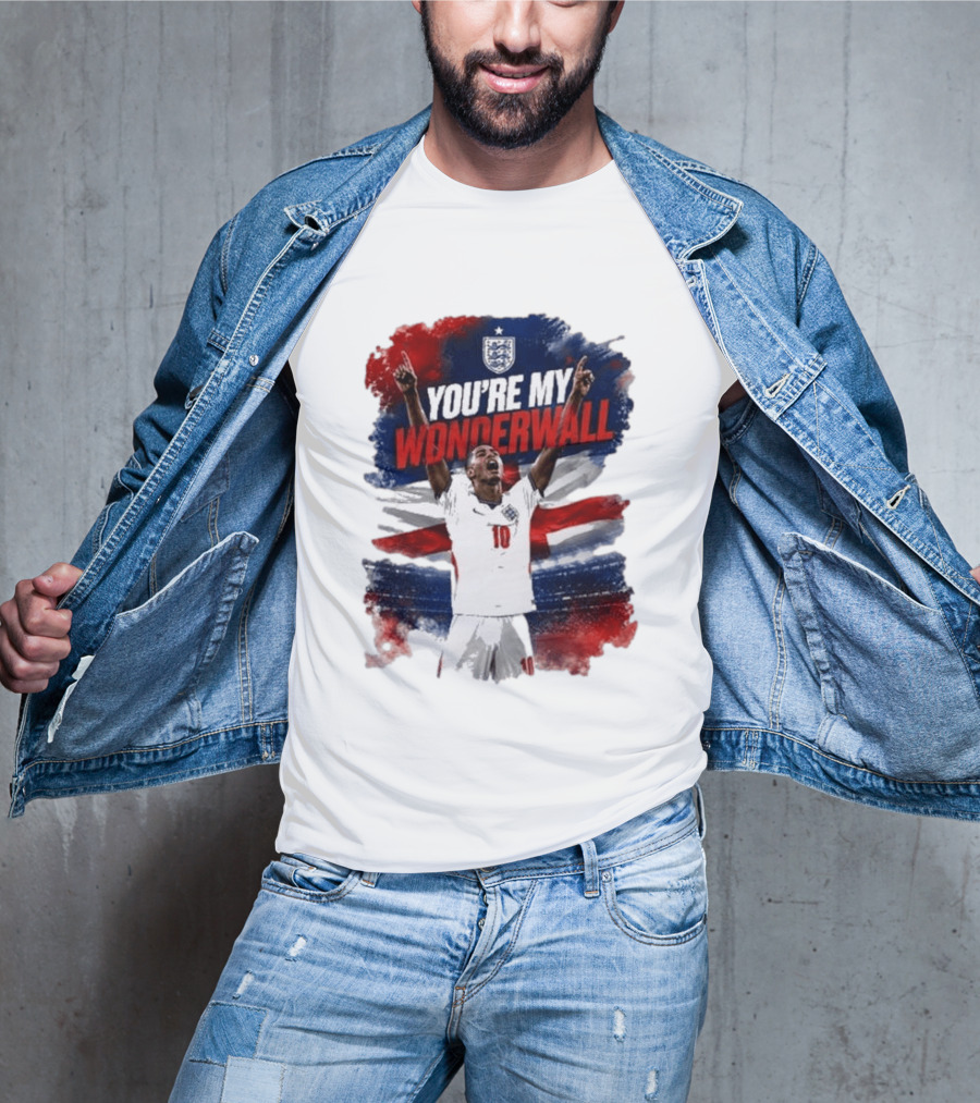 Jude Bellingham England National Team You're My Wonderwall England Flag Football Star Celebration T-Shirt