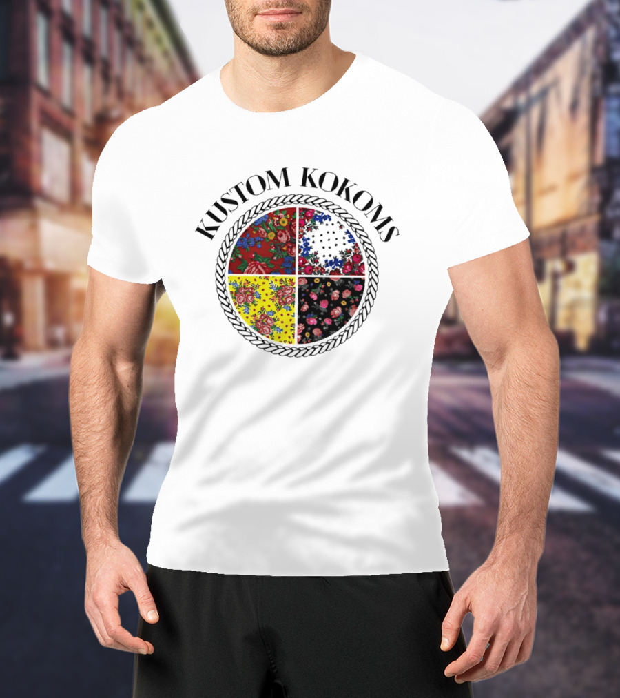 Kustom Kokoms Est 2024 Floral Kokom Patchwork T-Shirt