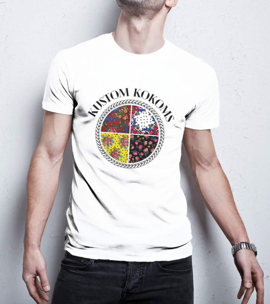 Kustom Kokoms Est 2024 Floral Kokom Patchwork T-Shirt