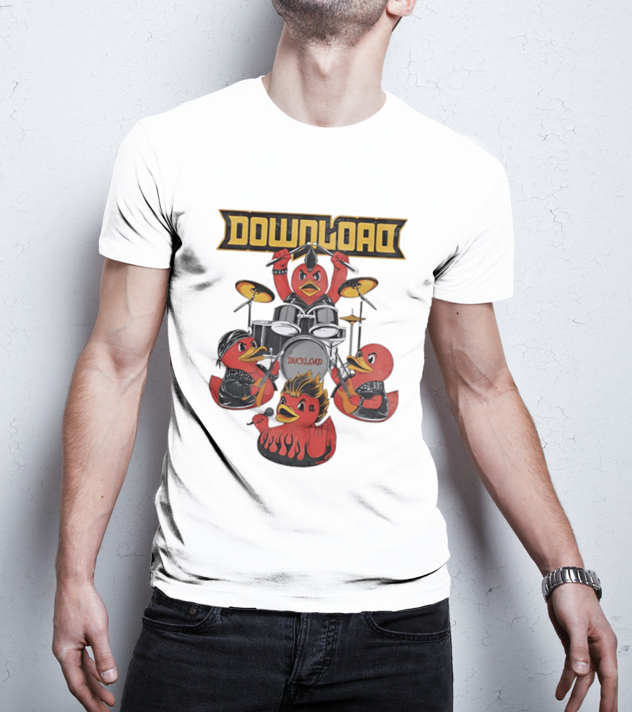 Download Festival Duck Band Rock Drummers T-Shirt