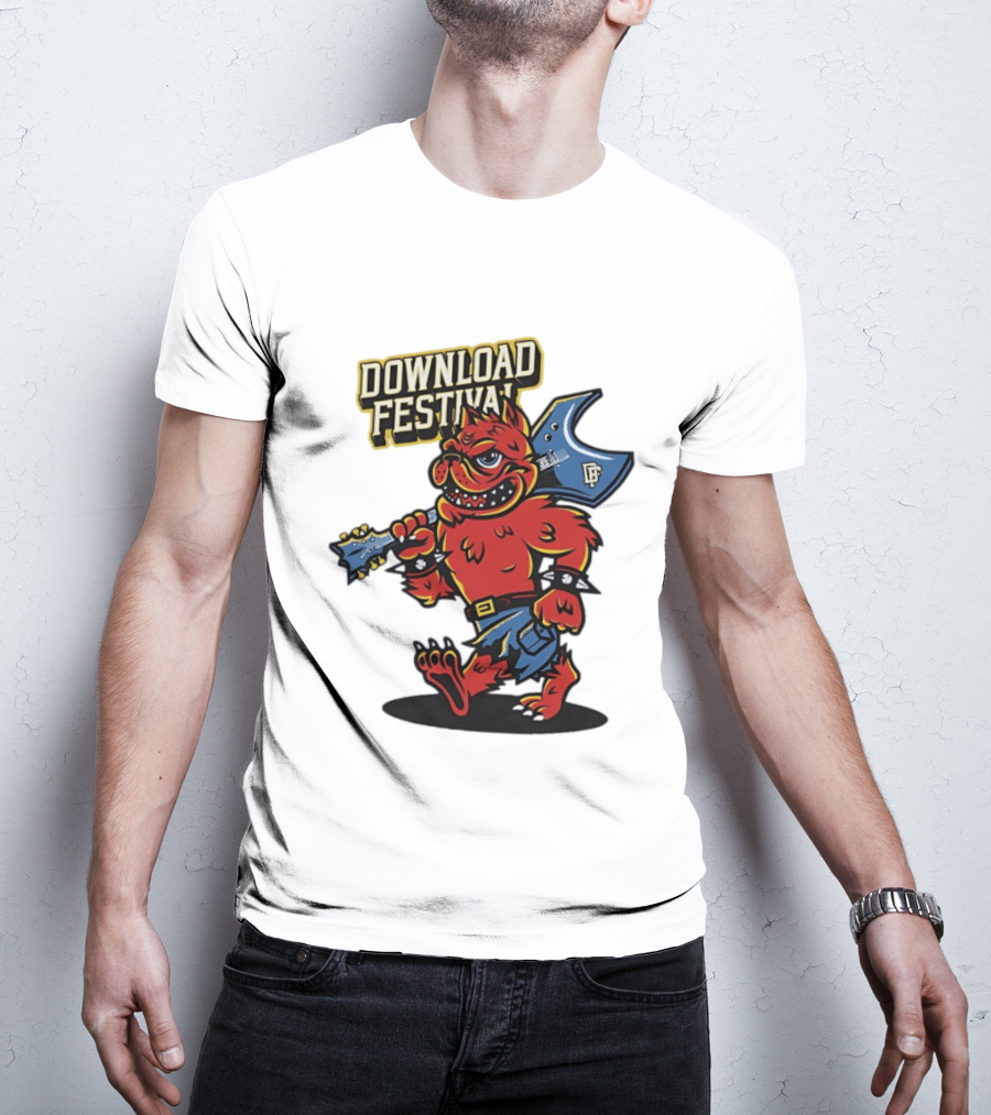 Download Festival Hellhound Character With Guitar T-Shirt