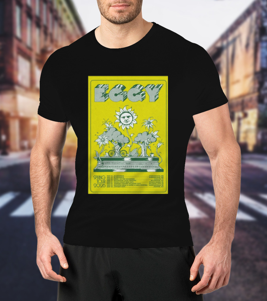 Eggy Spring Tour 2026 Artspace Outpost Richmond Outside Days Denver T-Shirt
