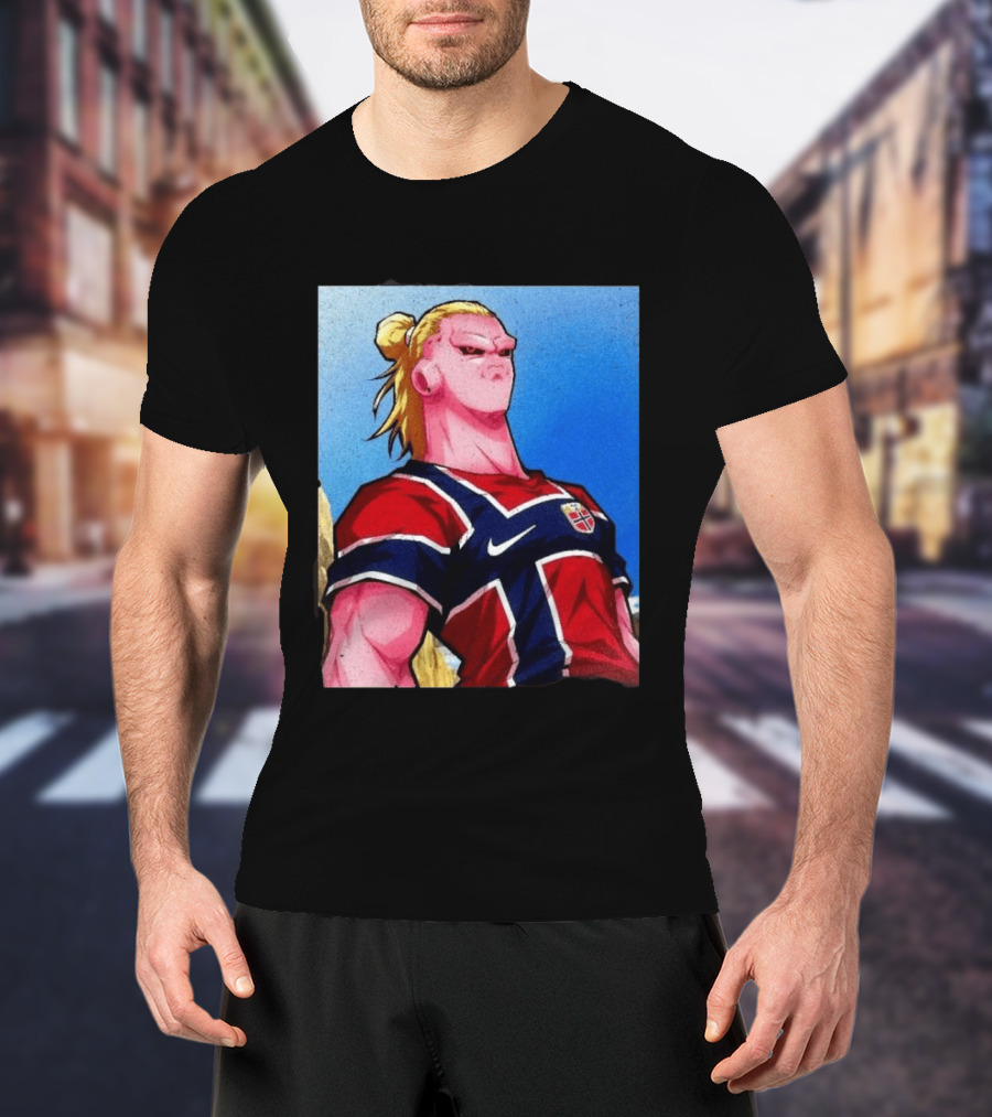 Erling Haaland Majin Buu Norway Dragon Ball Fusion T-Shirt