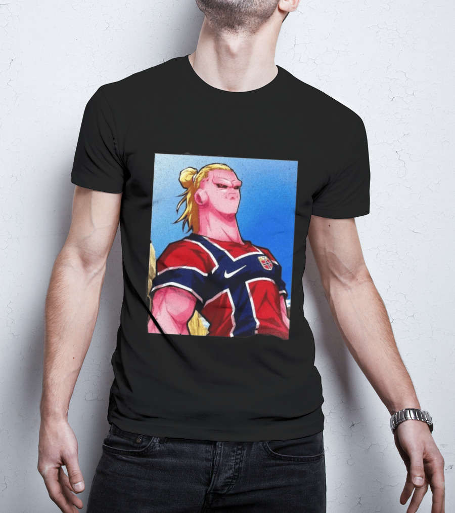 Erling Haaland Majin Buu Norway Dragon Ball Fusion T-Shirt