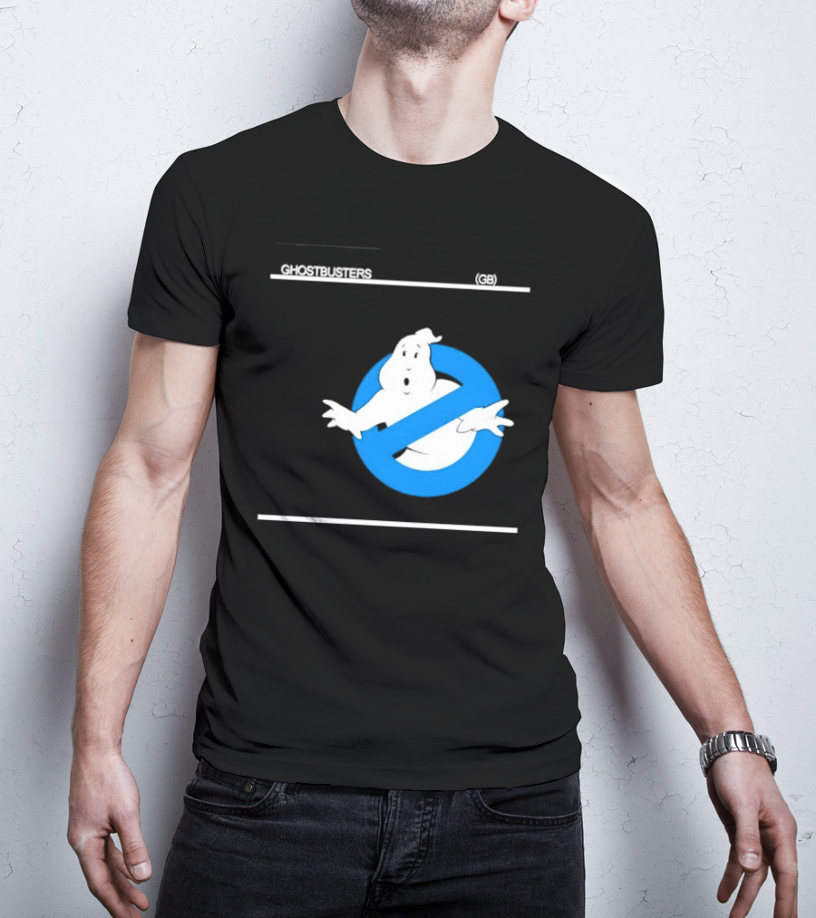 Ghostbusters 80s Movie Classic Blue Ghost Icon GB T-Shirt