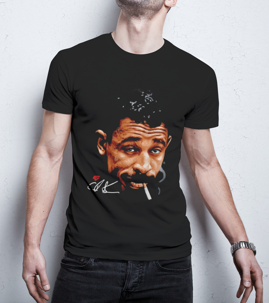 Charles Bukowski Cigarette Artwork CK Signature T-Shirt