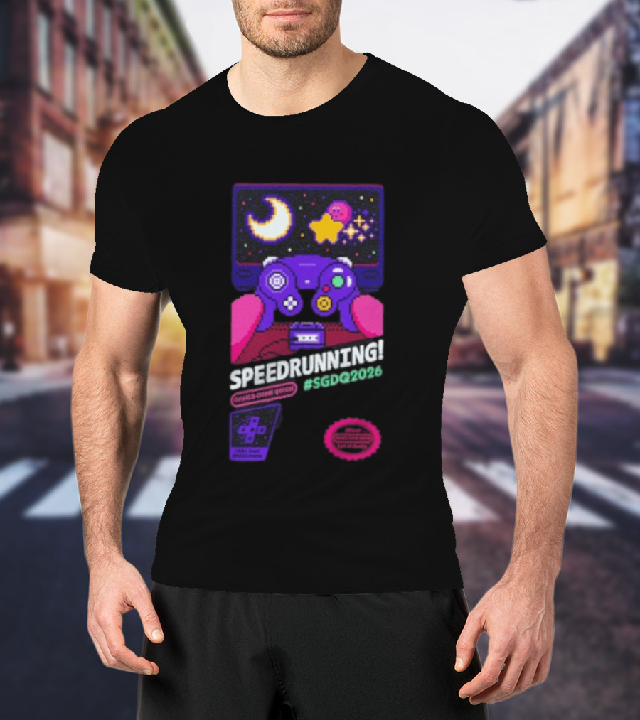 Games Done Quick Speedrunning 2026 Kirby Controller Retro Gaming T-Shirt