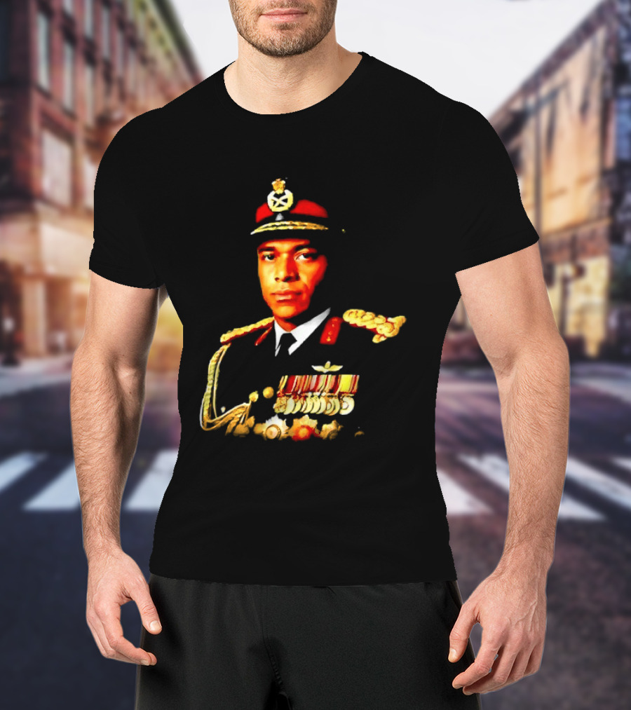 Idi Amin Dada Uganda Military Uniform Medal Illustrative T-Shirt
