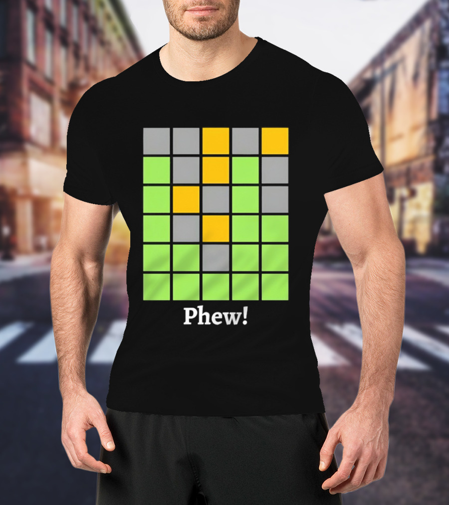 Minesweeper Phew Grid Game Board Text Phew T-Shirt