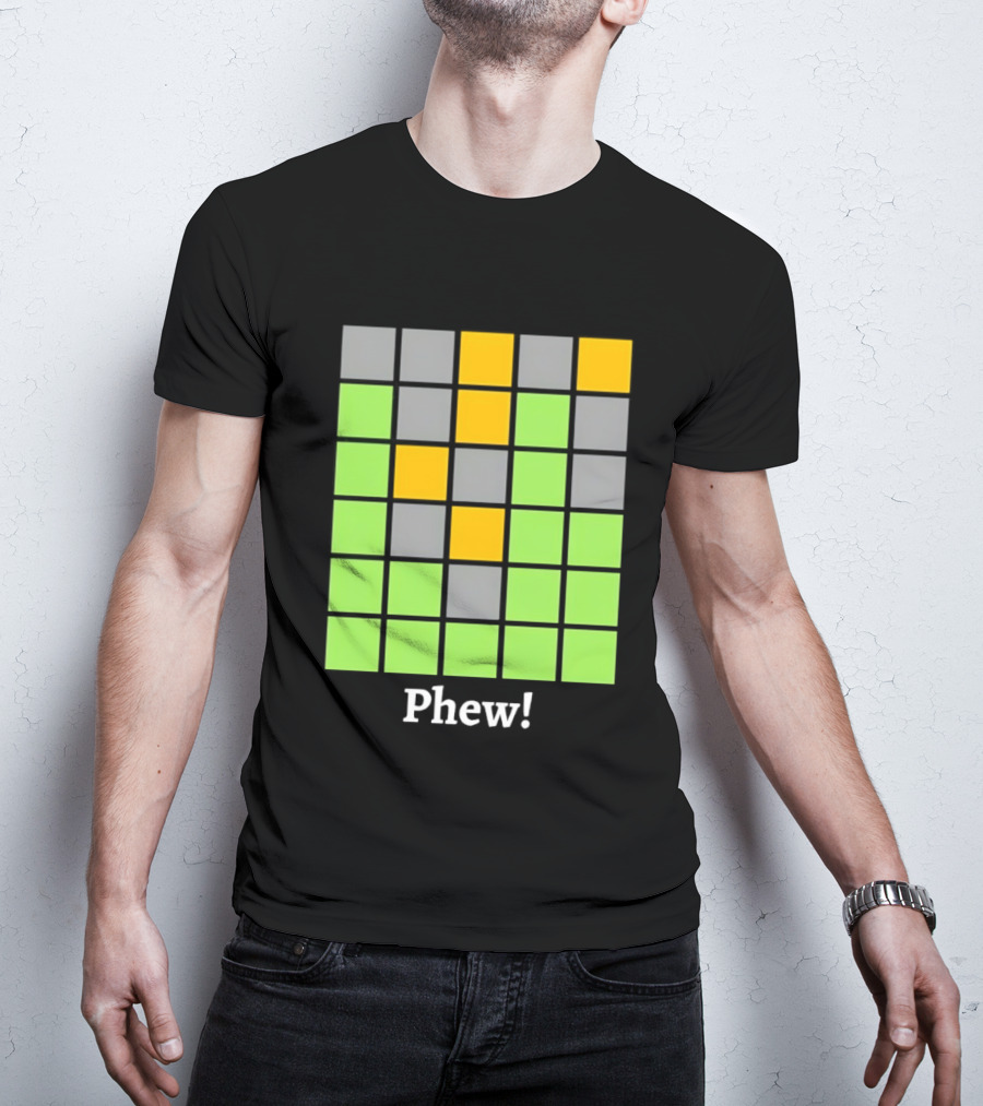 Minesweeper Phew Grid Game Board Text Phew T-Shirt