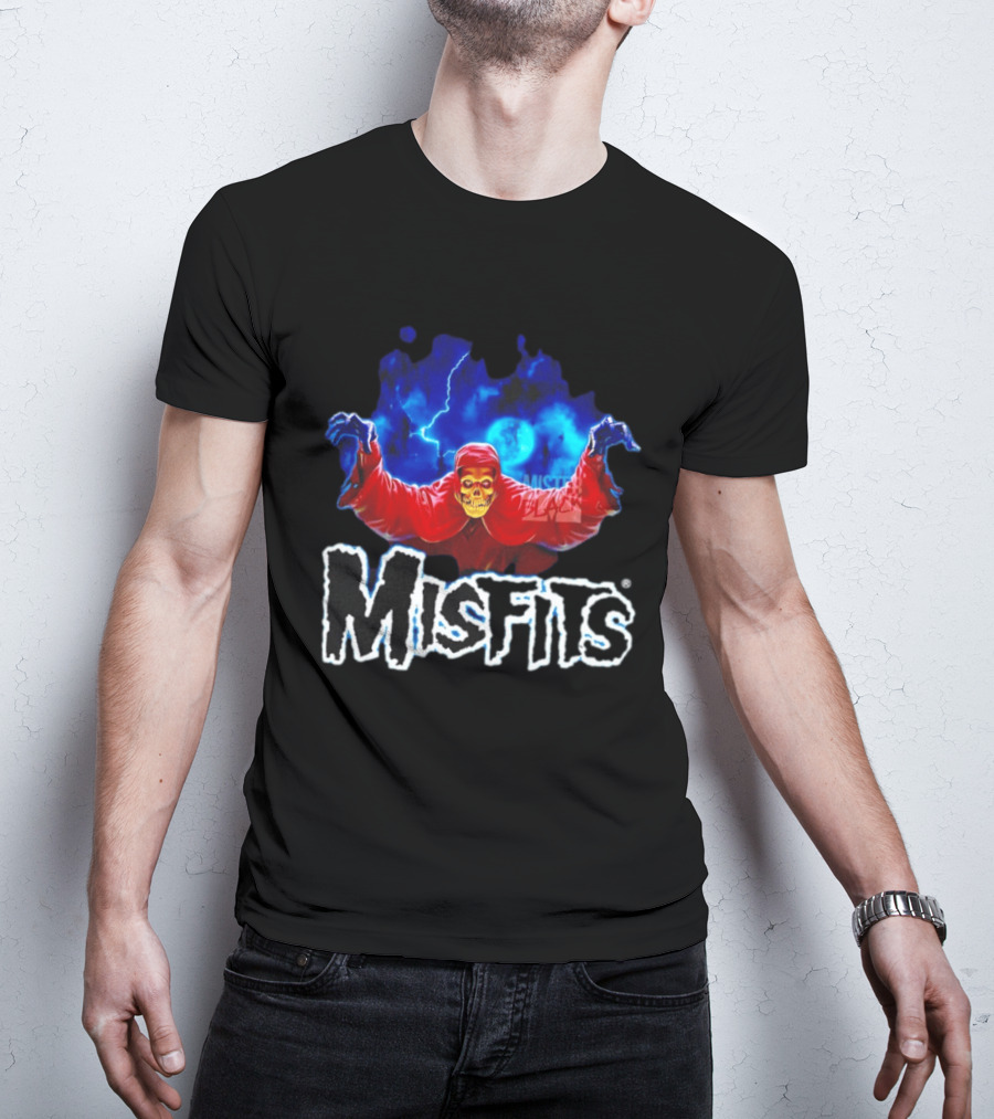 Misfits Crimson Ghost Punk Rock Lightning Glenn Danzig T-Shirt