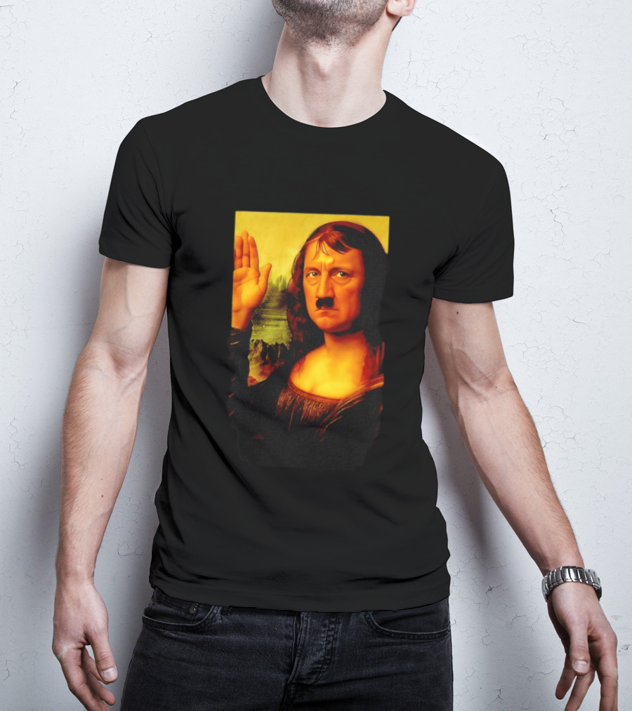 Mona Lisa Hitler Mashup Painting Iconic Fusion T-Shirt