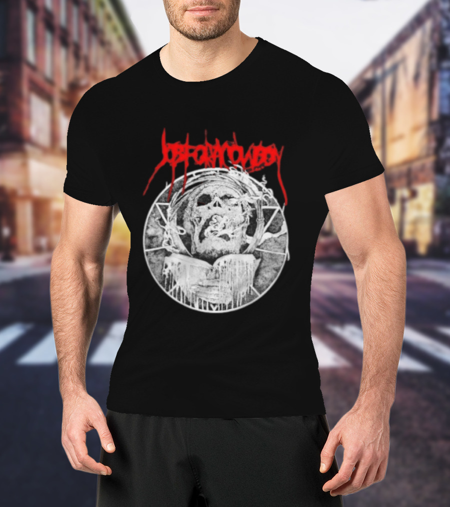 Job For A Cowboy Smoking Skull Death Metal T-Shirt