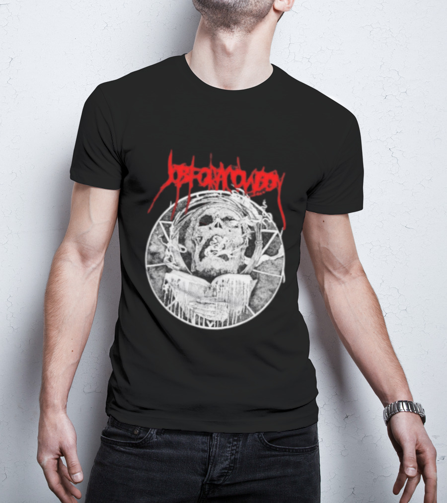 Job For A Cowboy Smoking Skull Death Metal T-Shirt