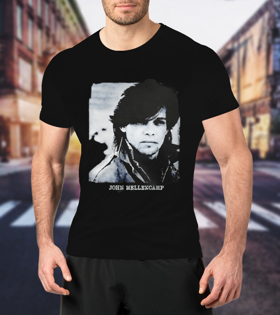 John Mellencamp Rock Music Singer Black And White T-Shirt
