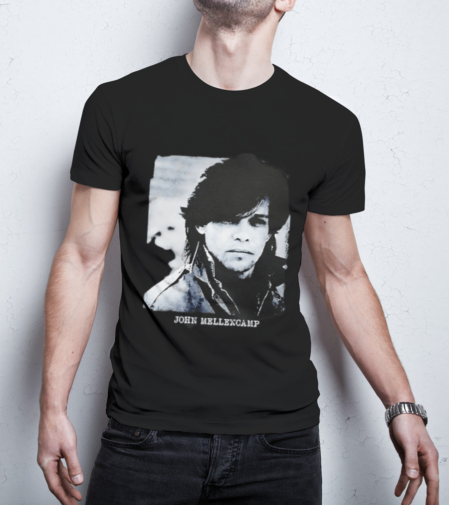 John Mellencamp Rock Music Singer Black And White T-Shirt