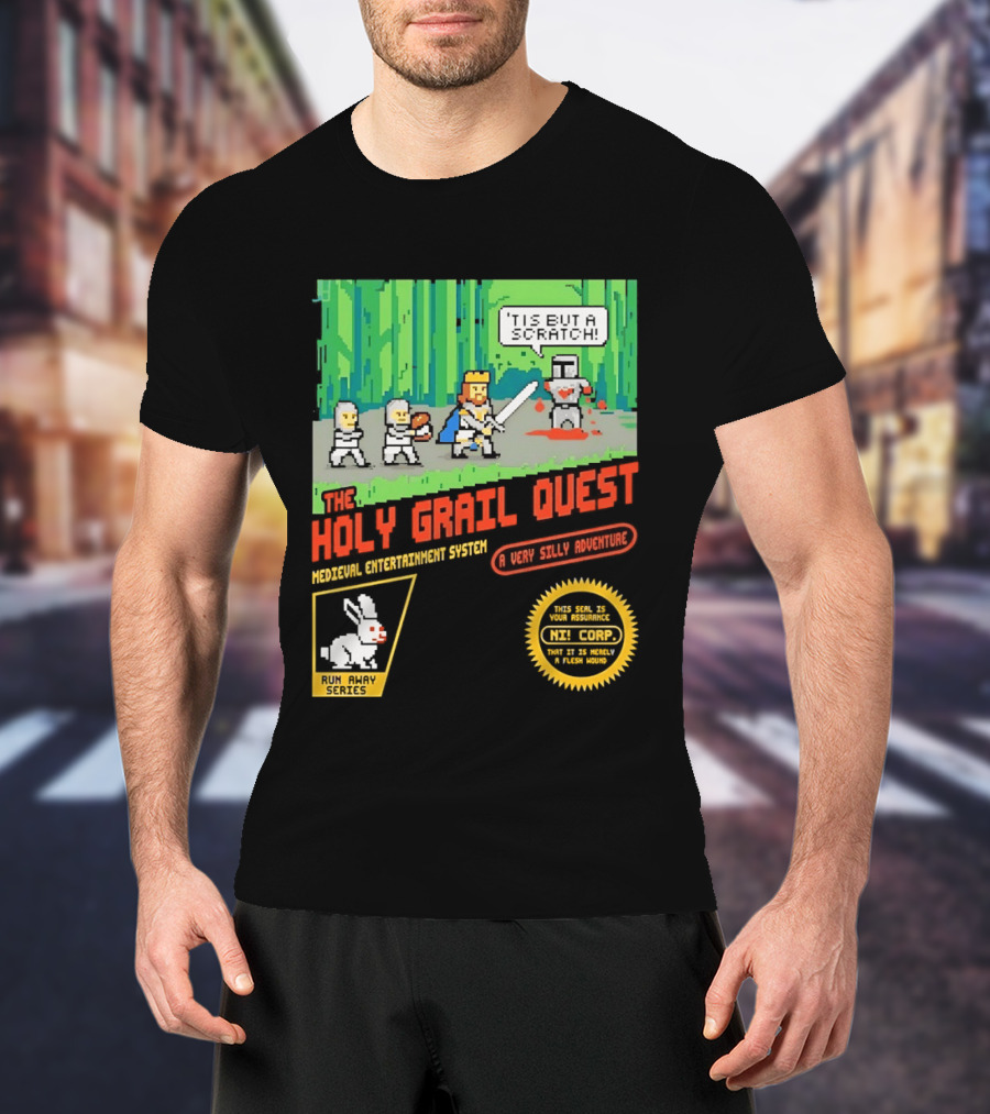 The Holy Grail Quest Medieval Entertainment System A Very Silly Adventure High Score T-Shirt