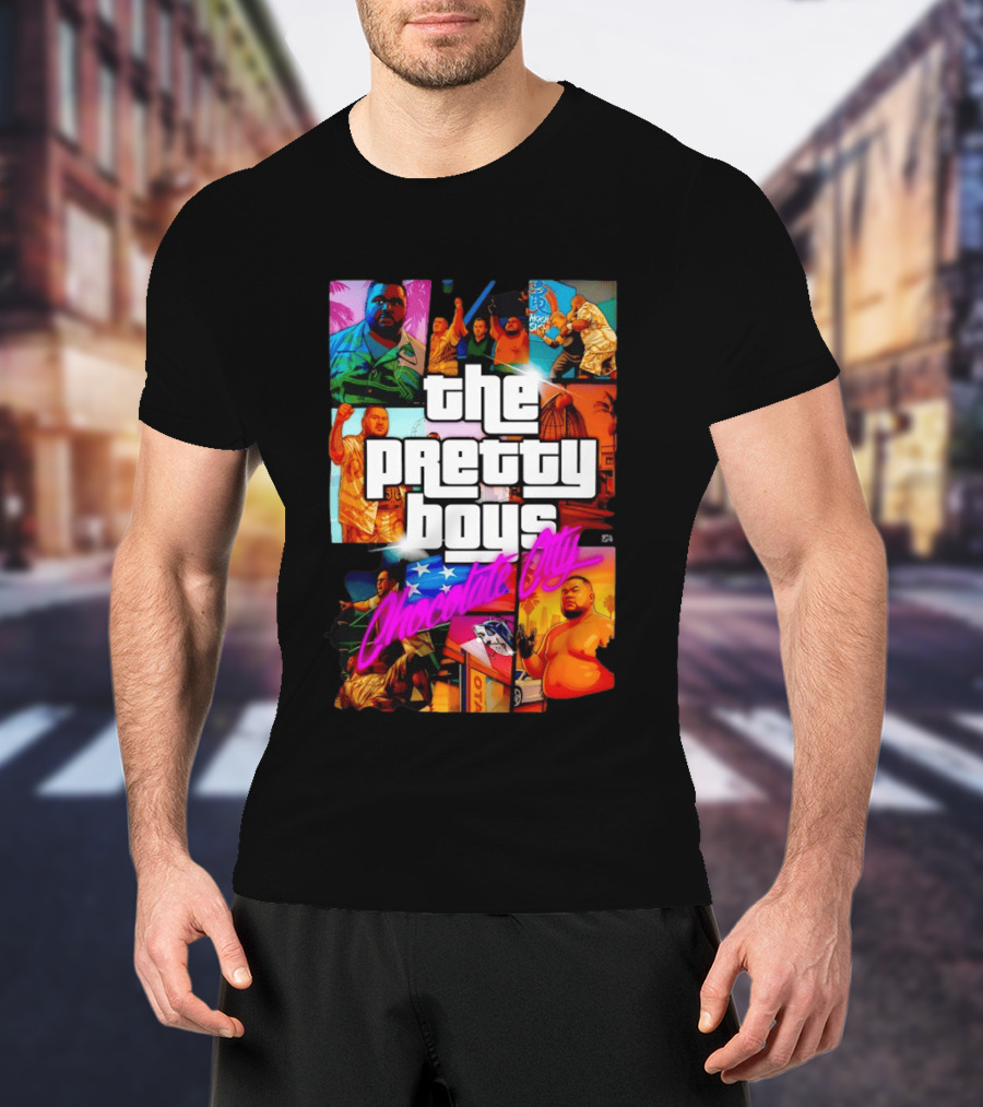 The Pretty Boys Chocolate City Collage Akashi Sushi Gaming Mashup T-Shirt