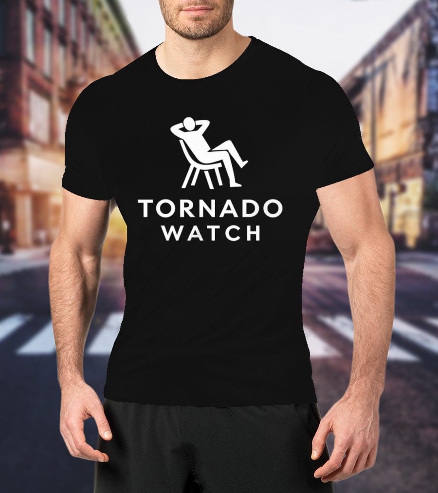 Tornado Relaxed Chair Symbol Humor T-Shirt