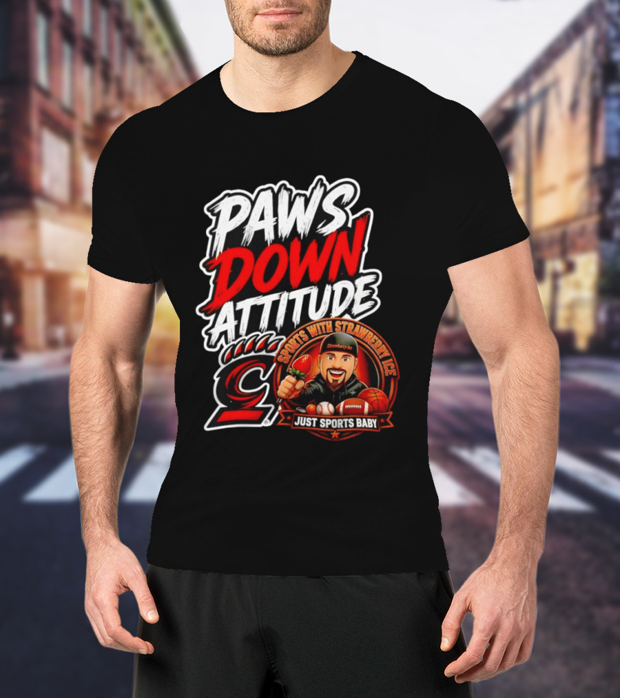 Paws Down Attitude Sports With Strawberry Ice Just Sports Baby T-Shirt