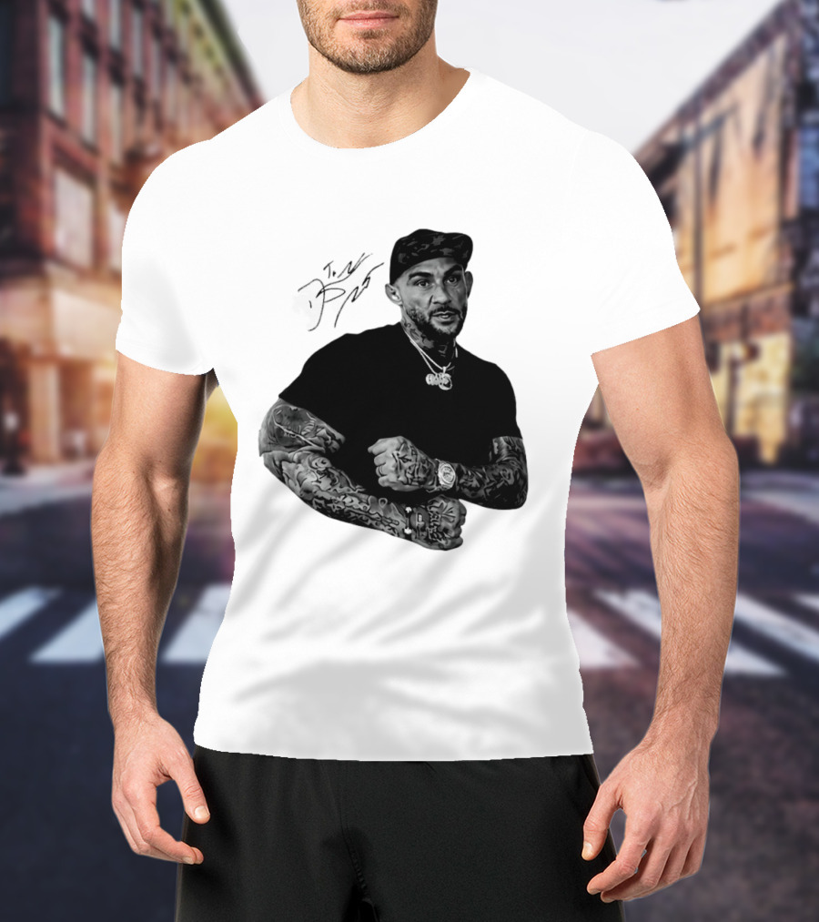 Dustin Poirier The Diamond UFC Tattooed Fighter Black Cap T-Shirt