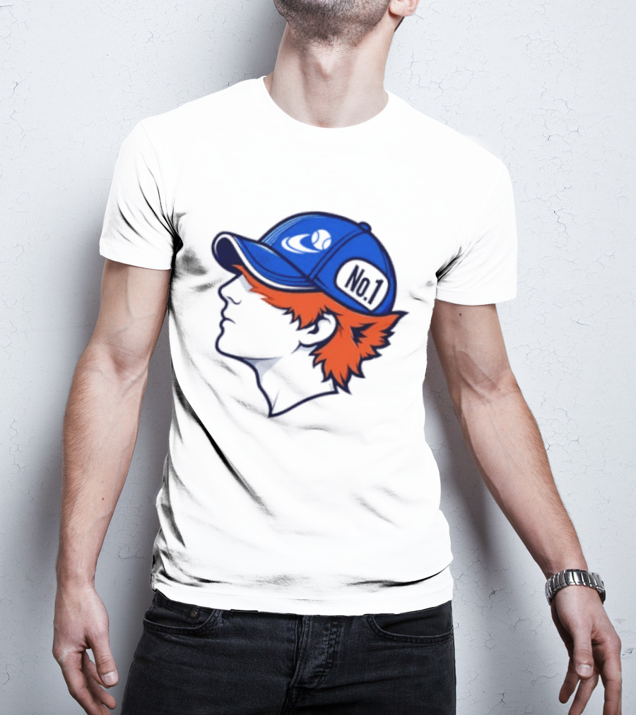 Jannik Sinner No 1 Fox Tennis ATP Player Iconic Cap T-Shirt
