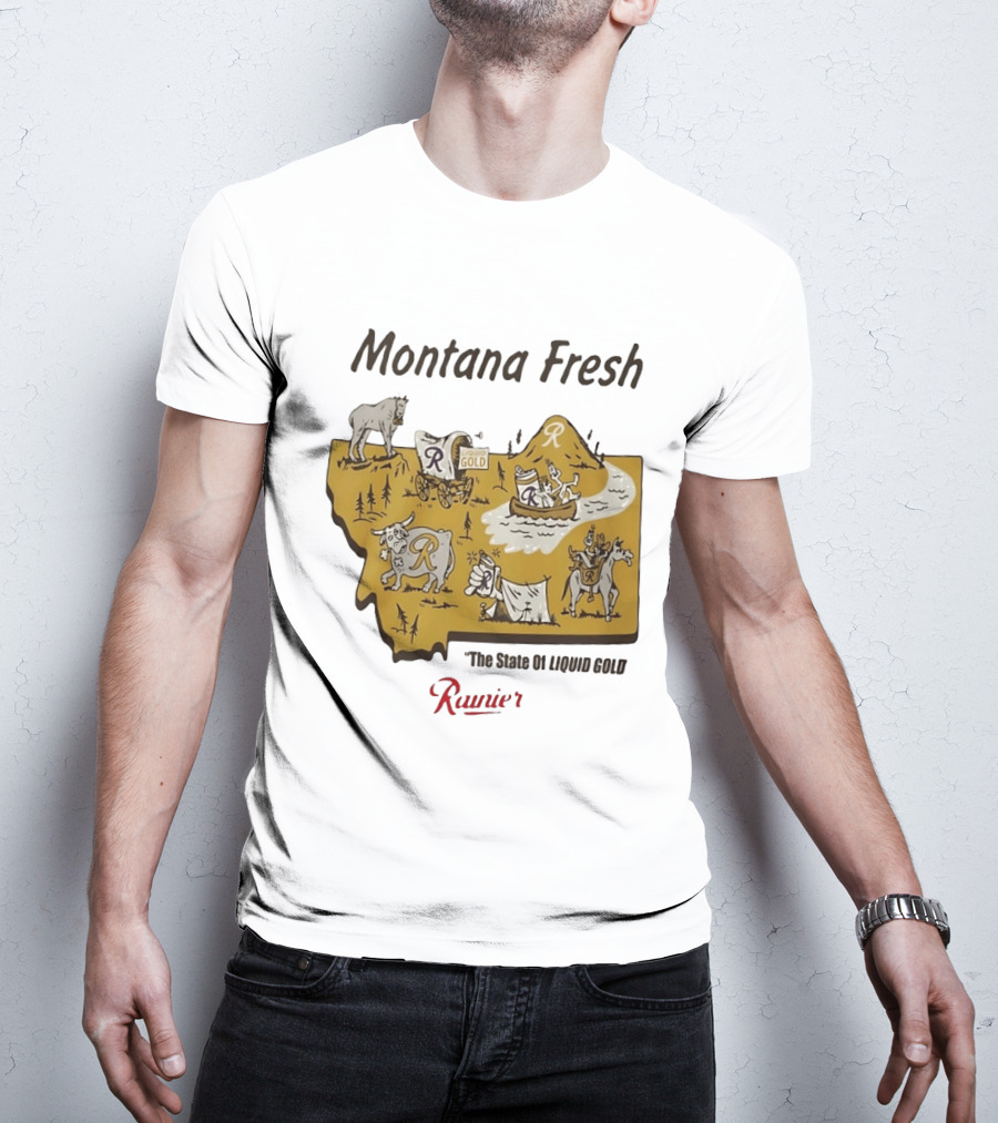 Rainier Montana Fresh The State Of Liquid Gold Liquid Gold T-Shirt