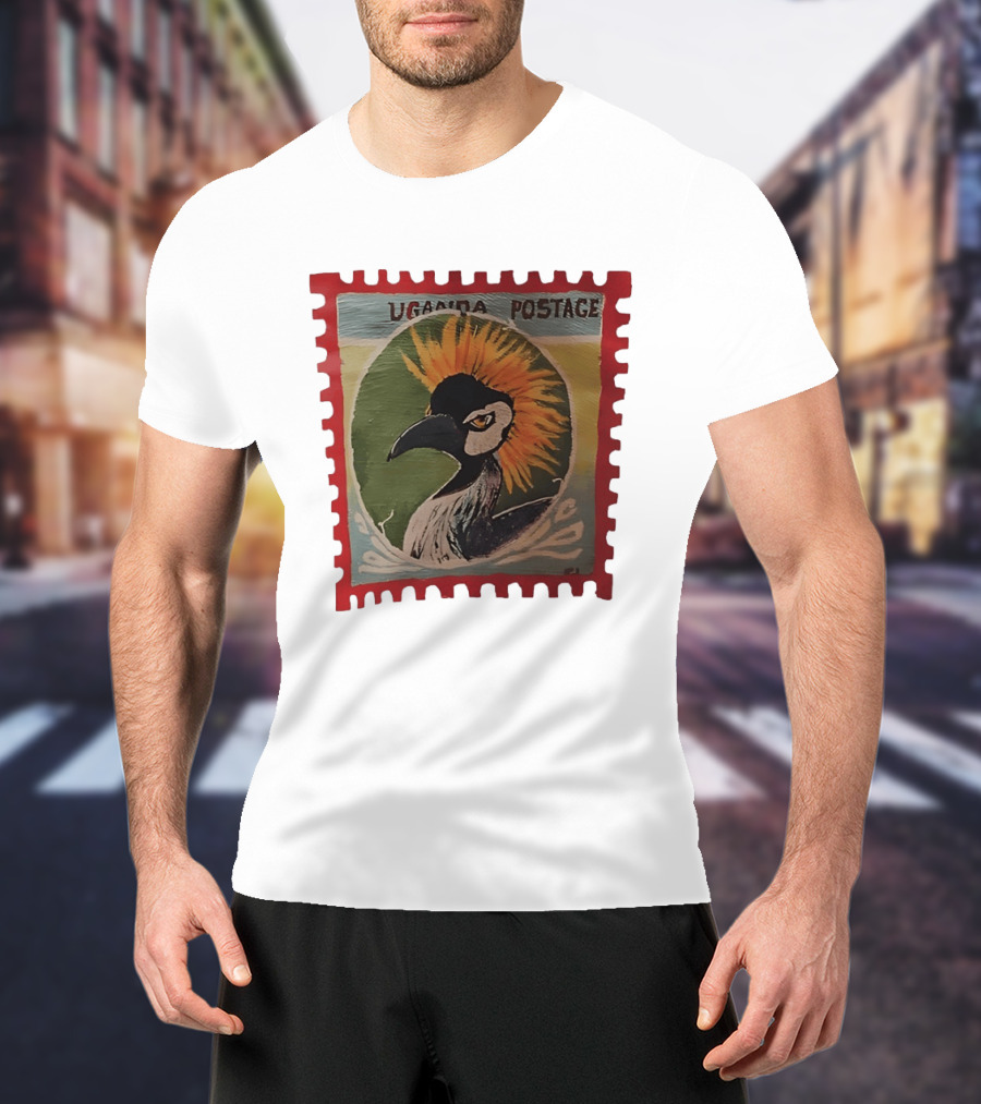 Uganda Postage Stamp Grey Crowned Crane T-Shirt