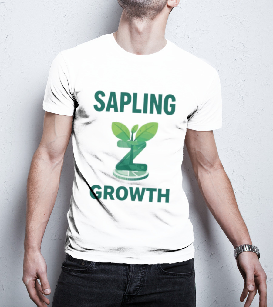 Sapling Growth Z Coin Zcash Crypto Leaf T-Shirt