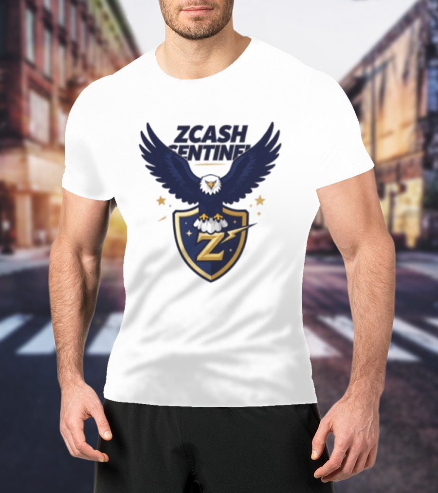Zcash Sentinel Eagle Shield Cryptocurrency Z T-Shirt
