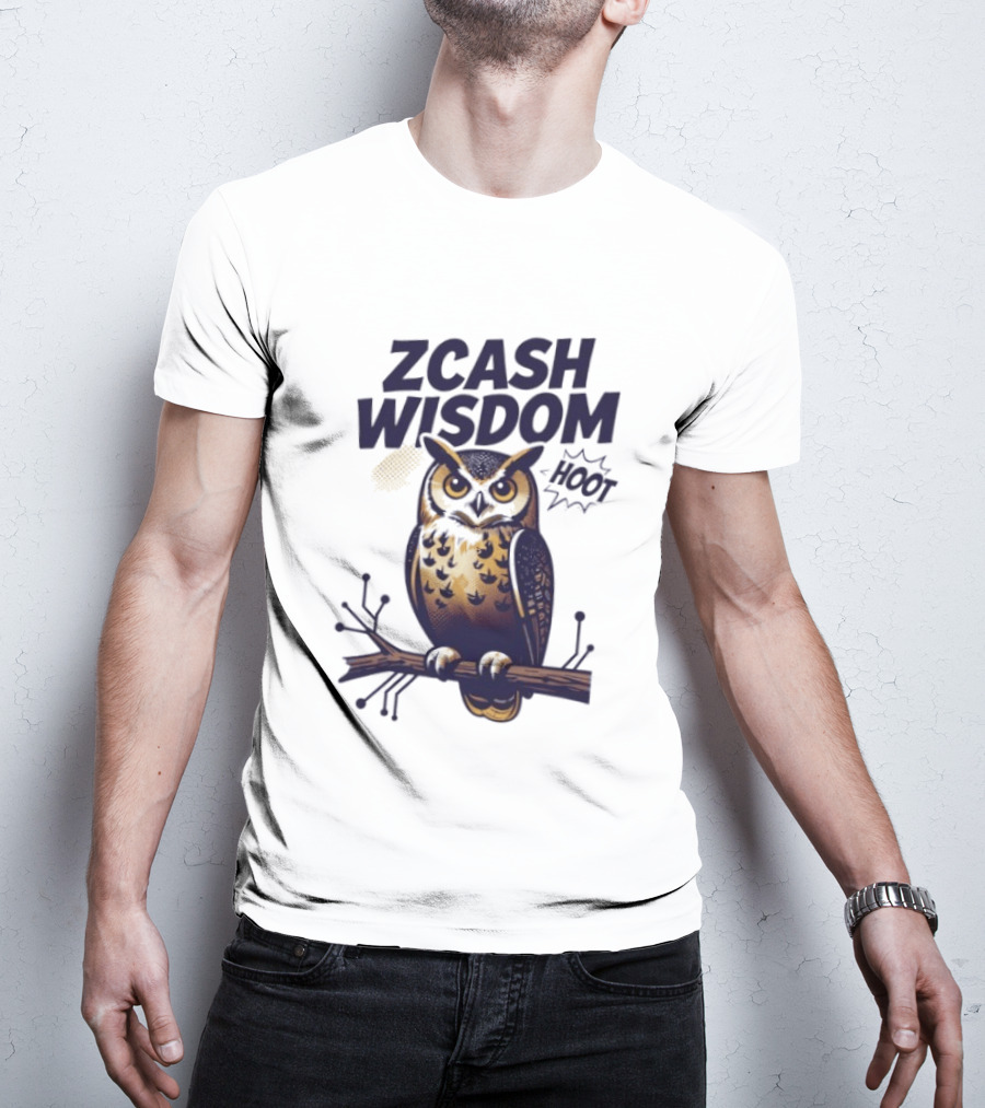 Zcash Wisdom Owl Hoot Cryptocurrency Insight T-Shirt