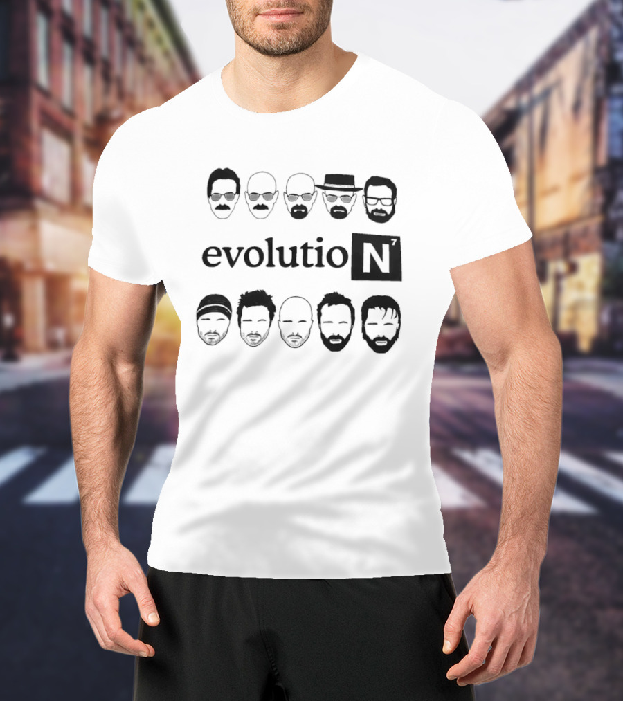 Breaking Bad Evolution Character Silhouettes Walter White Jesse Pinkman T-Shirt