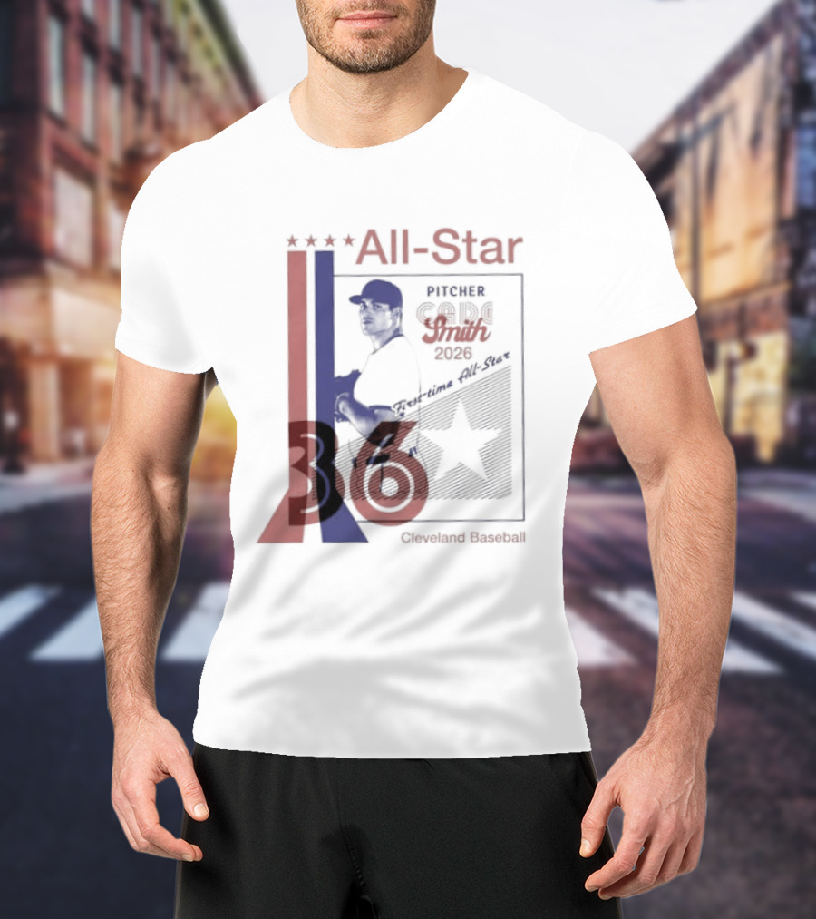 Cade Smith 2026 All Star Pitcher Cleveland Baseball No 36 T-Shirt