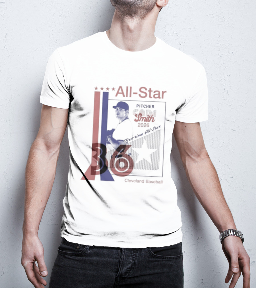 Cade Smith 2026 All Star Pitcher Cleveland Baseball No 36 T-Shirt
