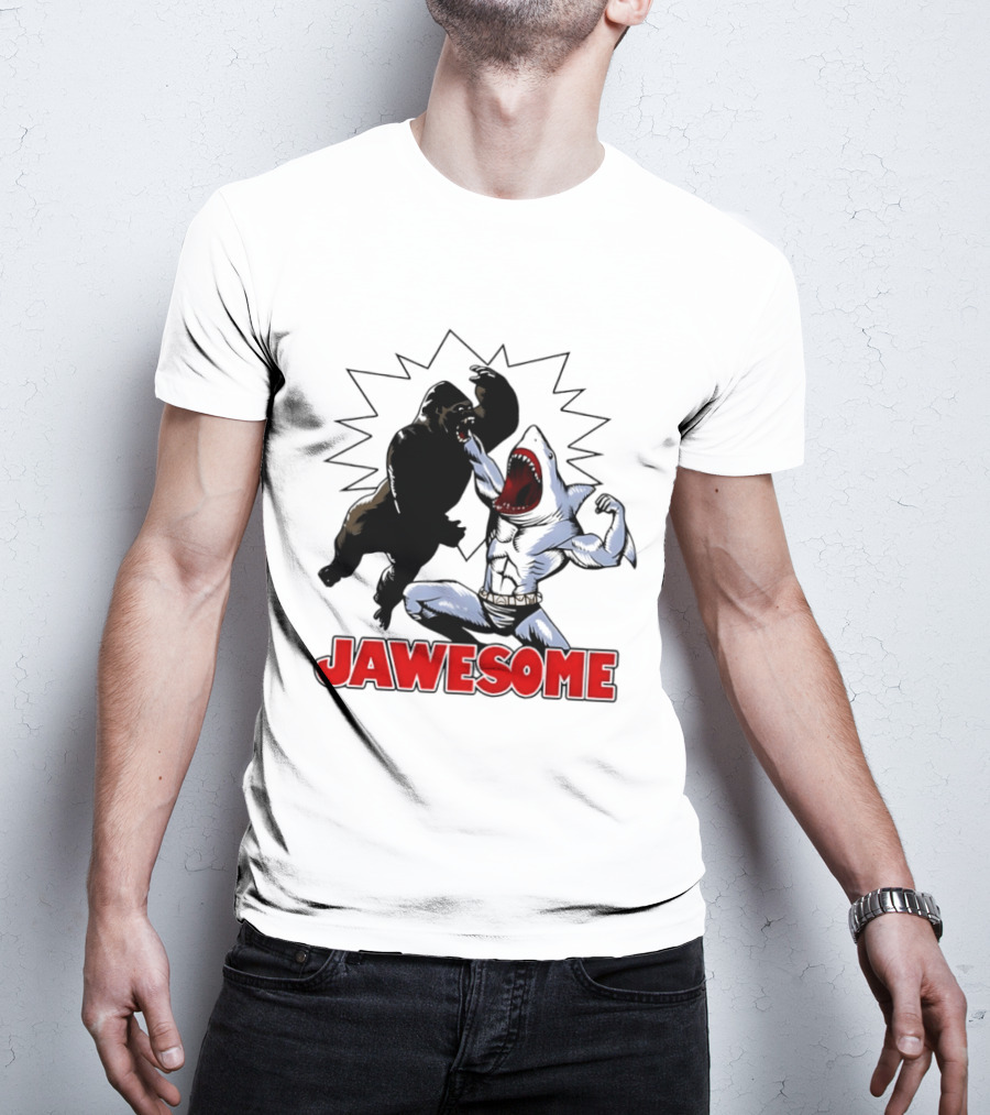 Jawesome Gorilla Vs Shark Battle Showdown T-Shirt