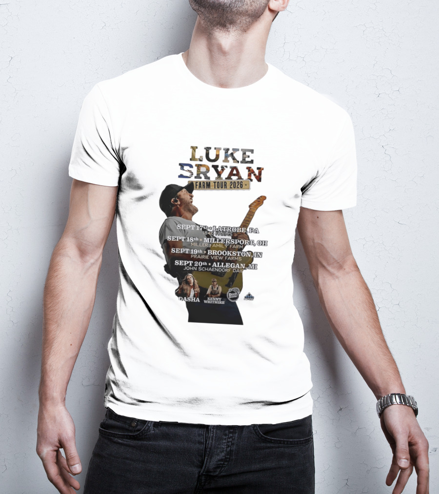 Luke Bryan Farm Tour 2026 Latrobe Millersport Brookston Allegan Dasha Kenny Whitmire T-Shirt