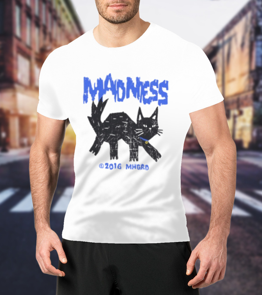 Madness Distressed Black Cat 2016 Madness MHGRD T-Shirt