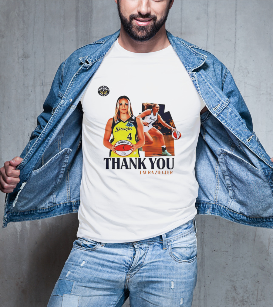 Sparais Laura Ziegler Thank You Basketball #4 Sports T-Shirt