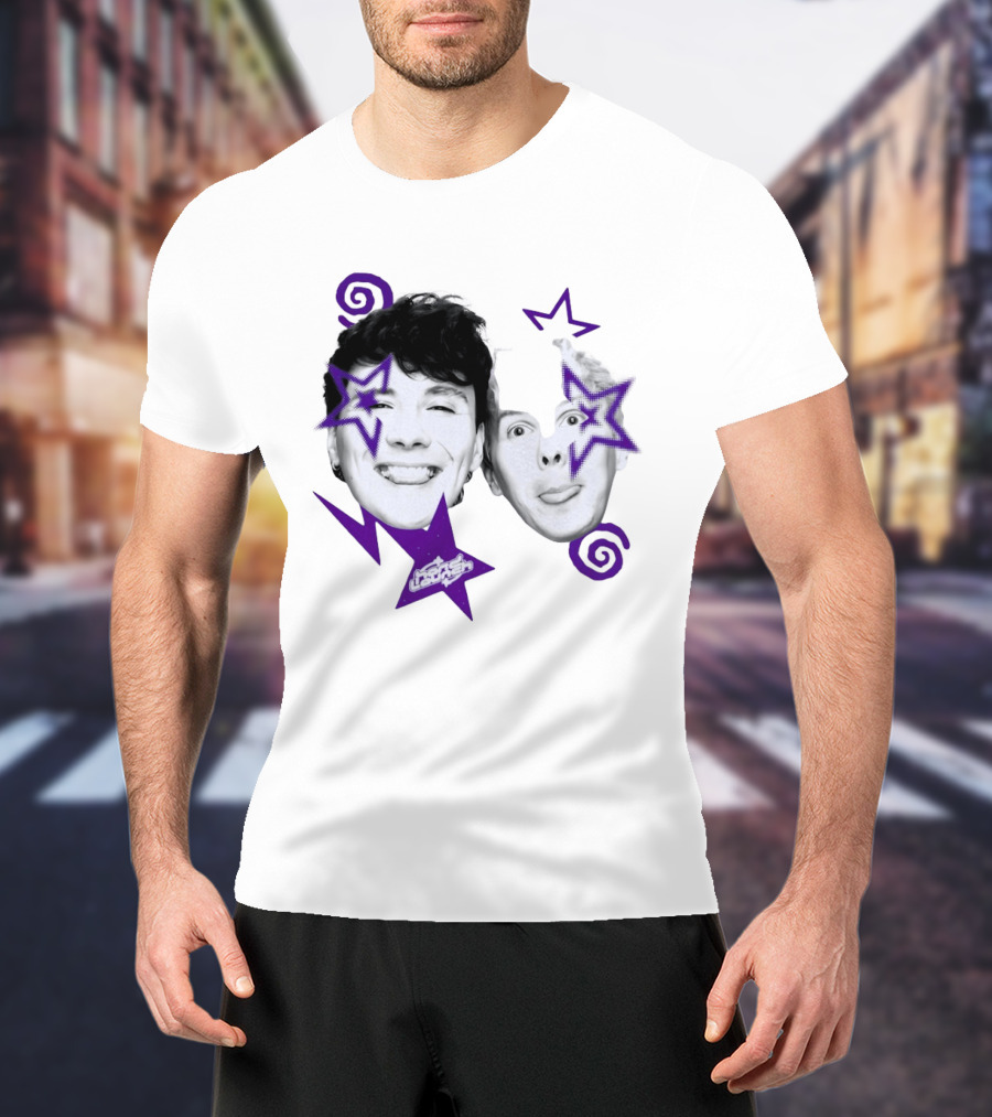 Hard Launch Firstpinof Iconic Faces With Purple Aesthetic Swirls And Stars T-Shirt