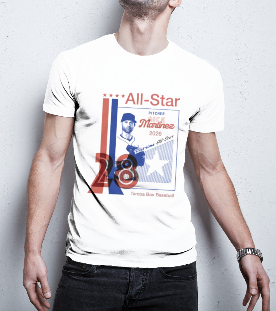 Nick Martinez 2026 All Star Pitcher Tampa Bay Baseball T-Shirt