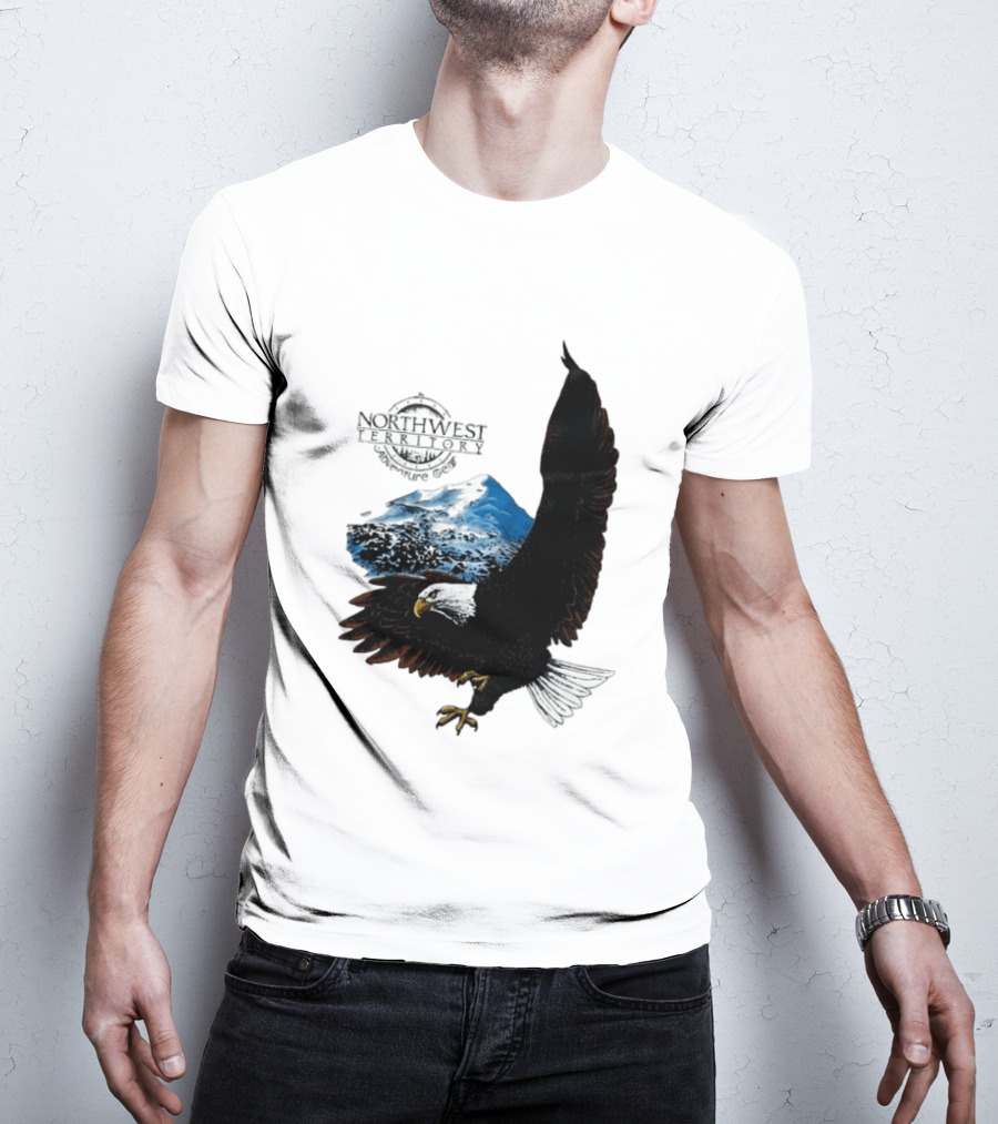 Northwest Territory Adventure Eagle Majestic Mountain Scene T-Shirt