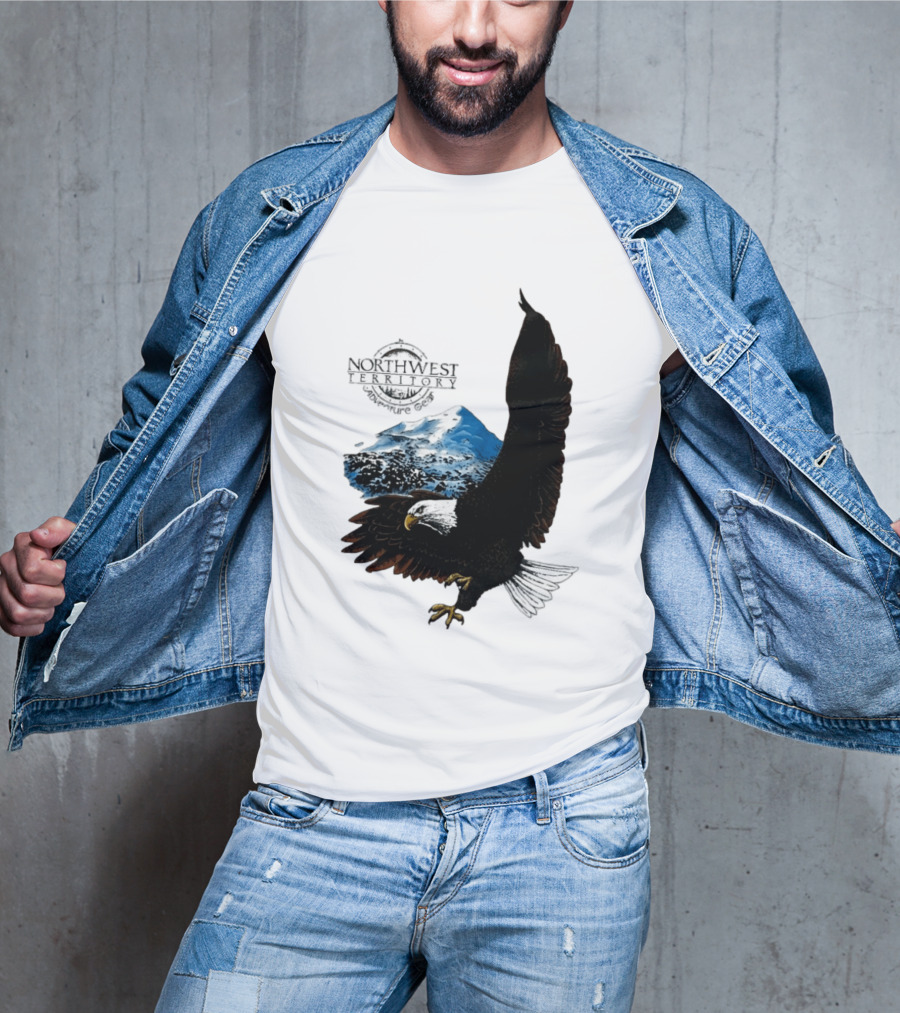 Northwest Territory Adventure Eagle Majestic Mountain Scene T-Shirt