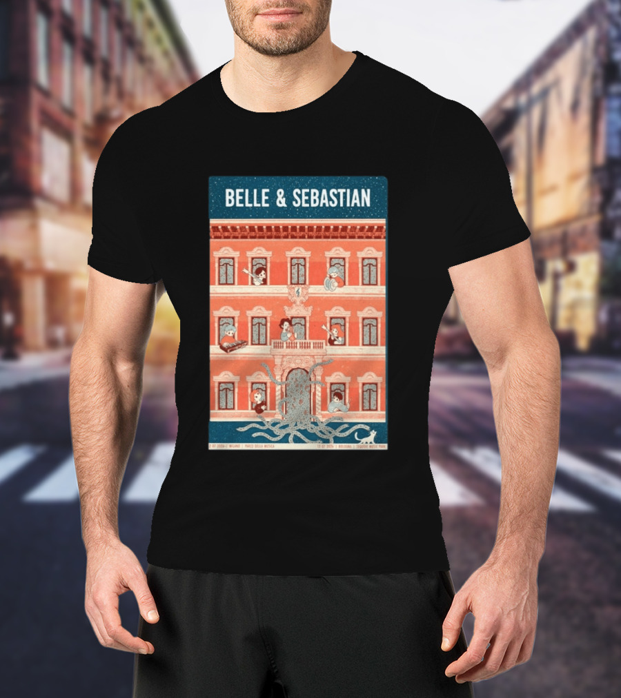 Belle And Sebastian July 12 13 2026 Italy Milan Bologna Tour Parco Della Musica Sonic Music Park T-Shirt