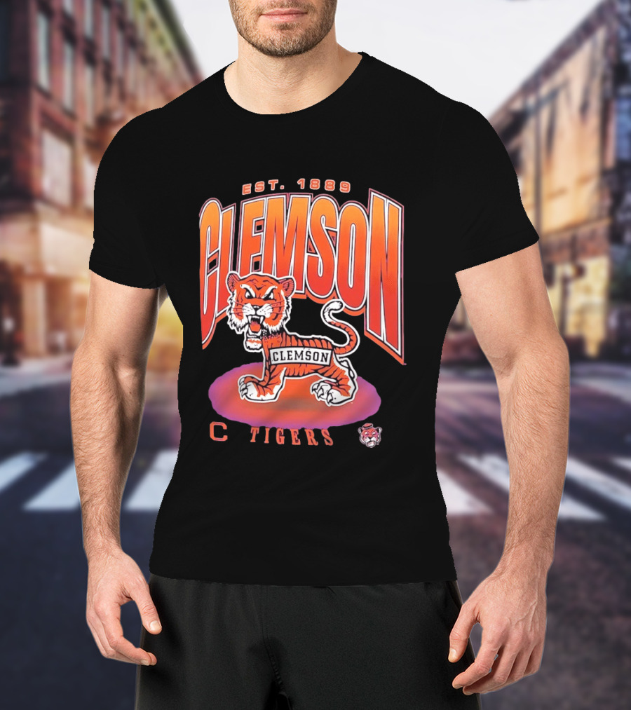 Clemson Tigers Est 1889 Iconic Clemson Football Tiger T-Shirt