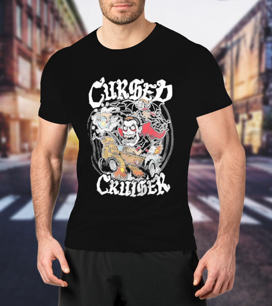 Cursed Cruiser Danhausen Monster Riding Vehicle T-Shirt
