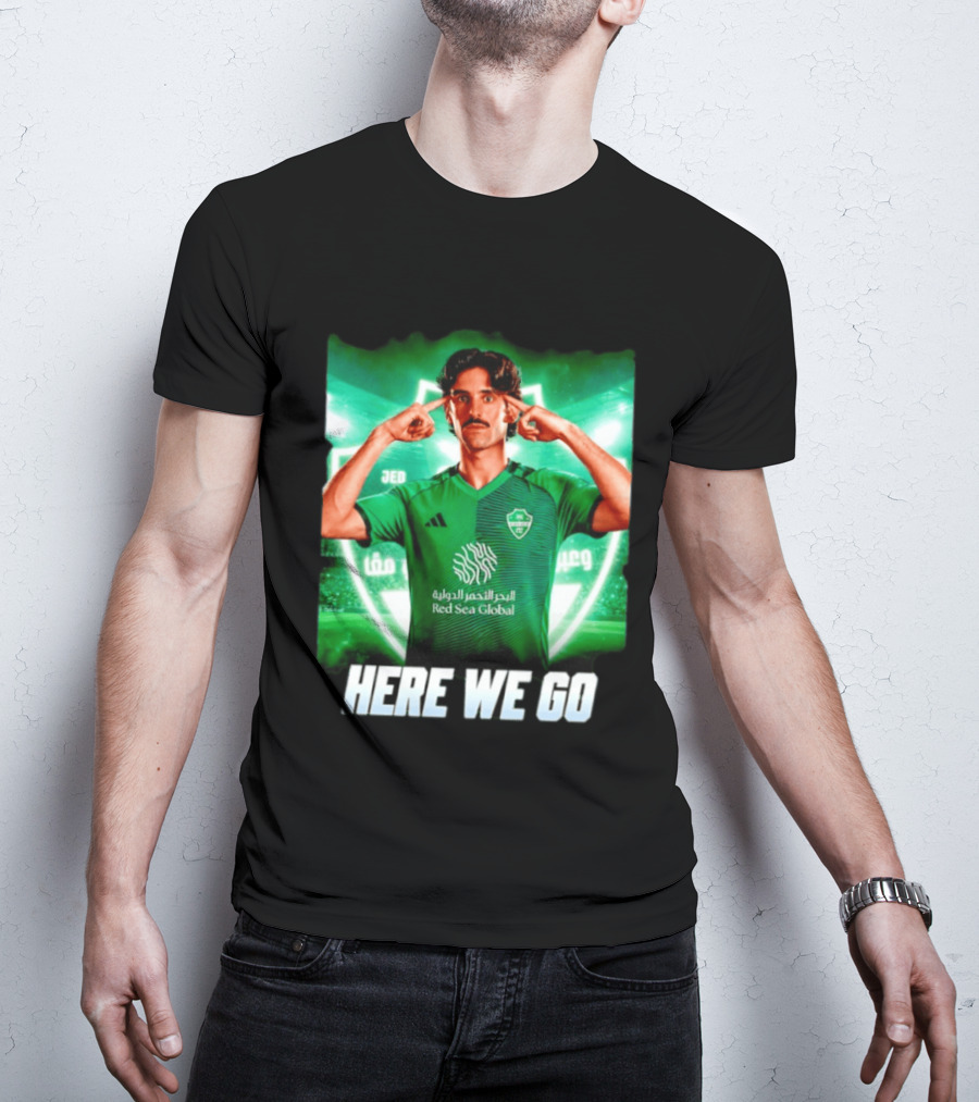 Francisco Trincão Al Ahli Transfer Here We Go Green Jersey T-Shirt