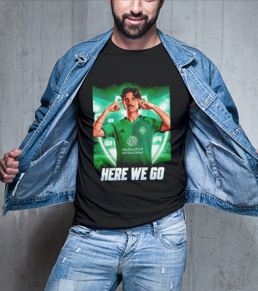 Francisco Trincão Al Ahli Transfer Here We Go Green Jersey T-Shirt